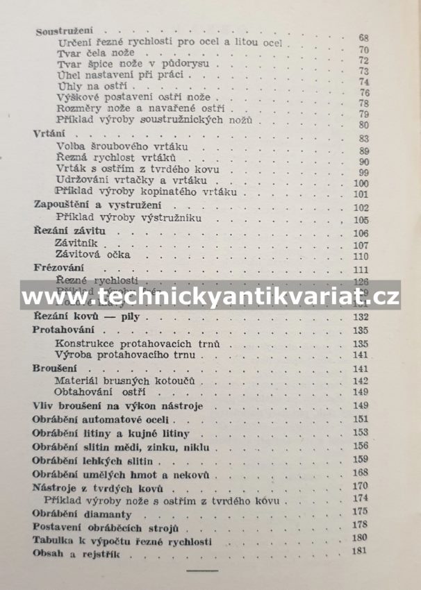 Strojní obrábění - B. Dobrovolný 1939