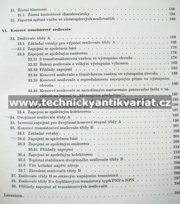 Nízkofrekvenční tranzistorové zesilovače - Jaroslav Budínský (1961)