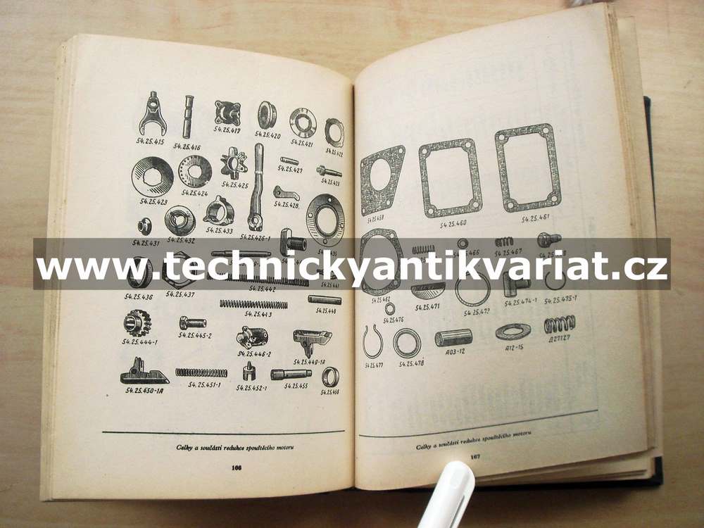 Traktor DT 54A, 55A - seznam náhradních součástí (1961)