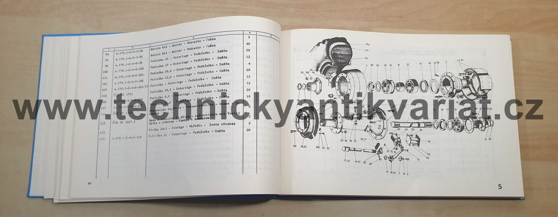 HON 053 - katalog náhradných dielov (1972)