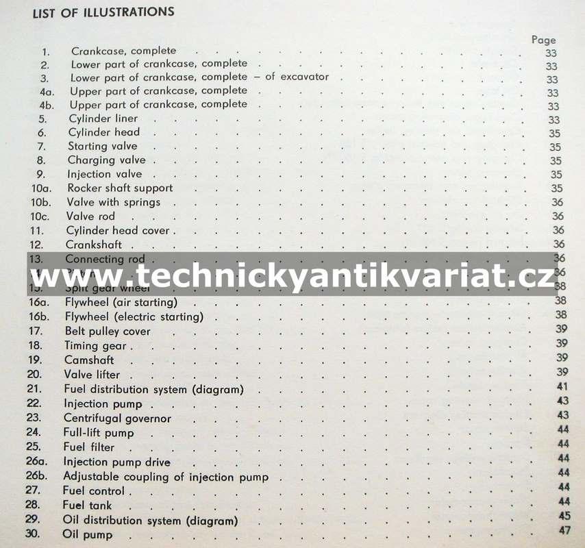 Škoda 160 naftový motor - Instruction for servicing (1971)