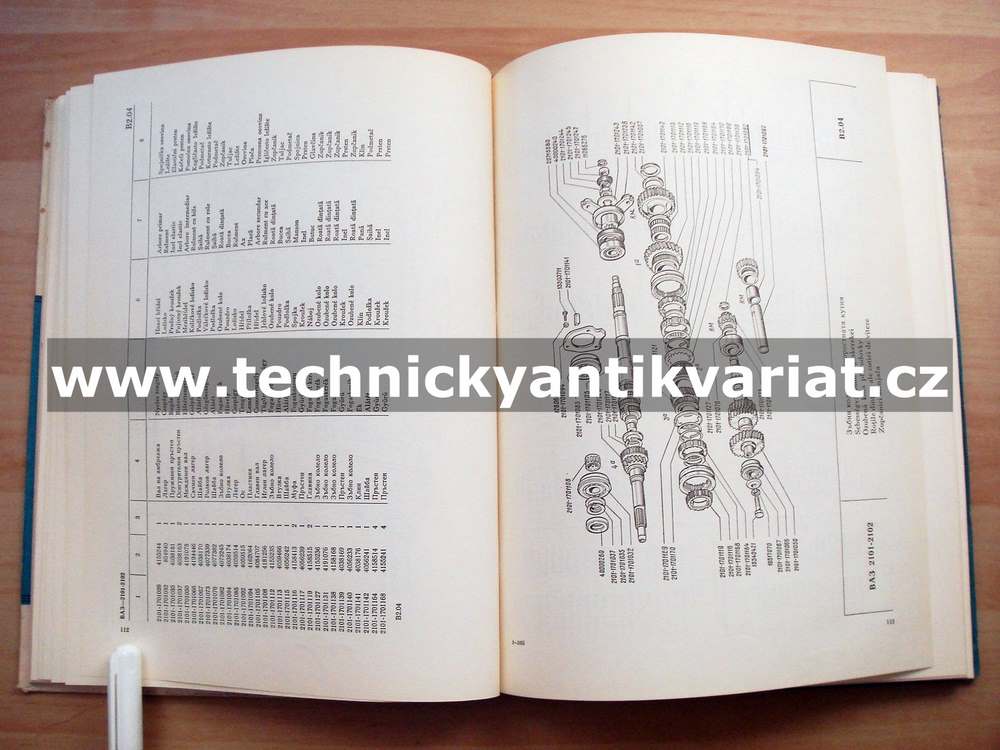 VAZ 2101, 21012, 2102, 21022 - katalog náhradních dílů