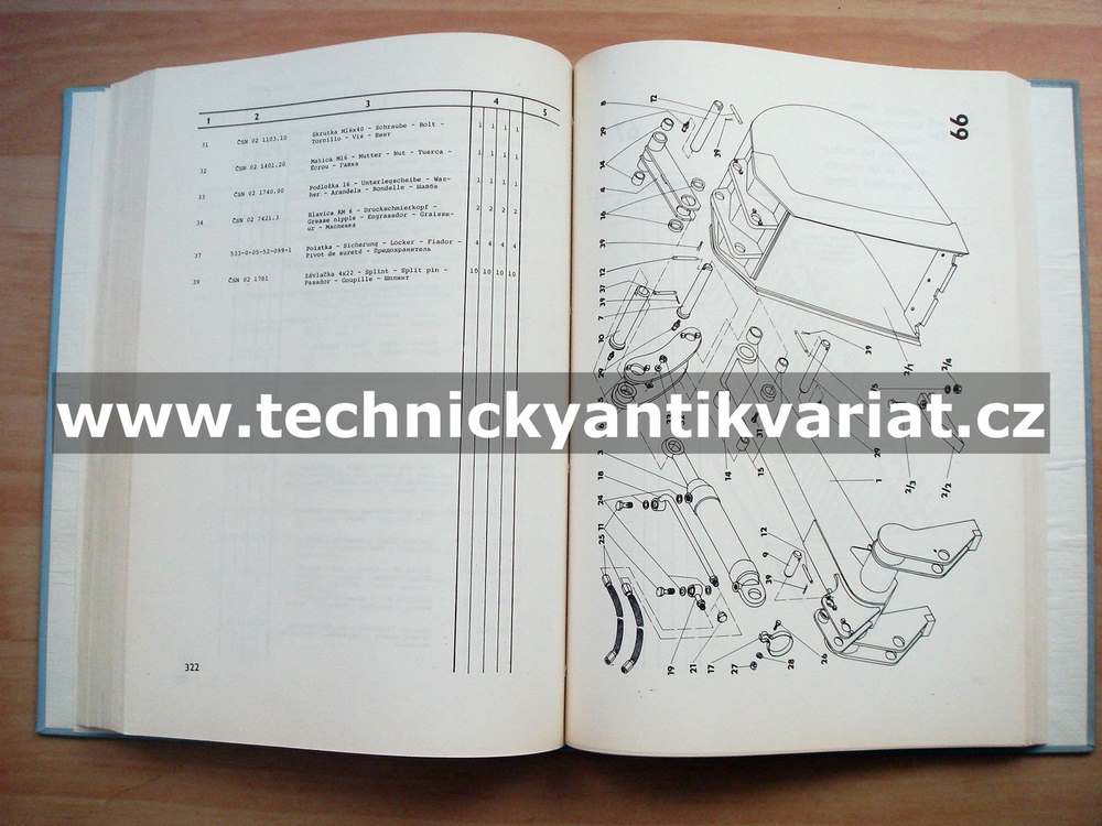 UN 053.1, 053.2 - katalog náhradných dielov (1980)