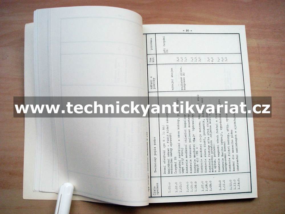 Technická příručka pro provádění denního ošetření zemědělské techniky