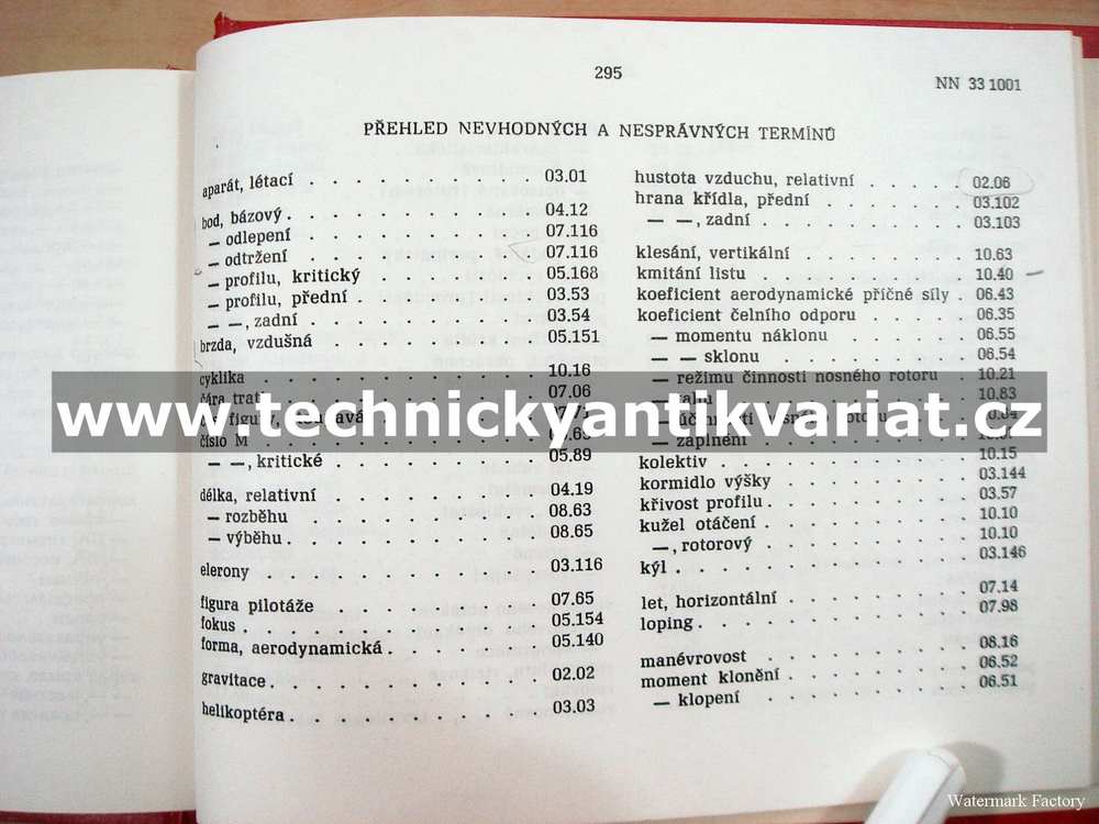 Aerodynamika a mechanika letu vojenských letadel - názvoslovná norma (1988)