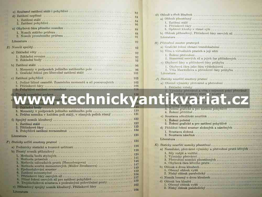 Statika stavebních konstrukcí - Bažant, Klokner (1953)