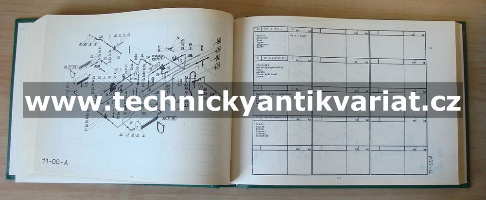 KNA 250 - katalog náhradních dílů (1981)