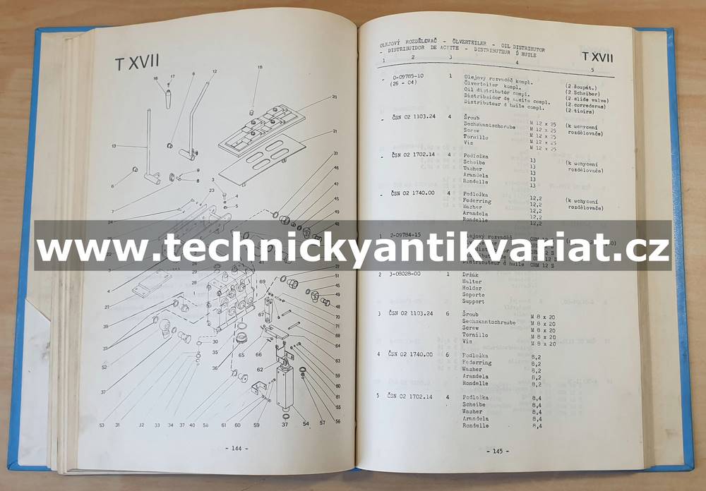 DESTA BVHM 1321 - katalog náhradních dílů (1974)
