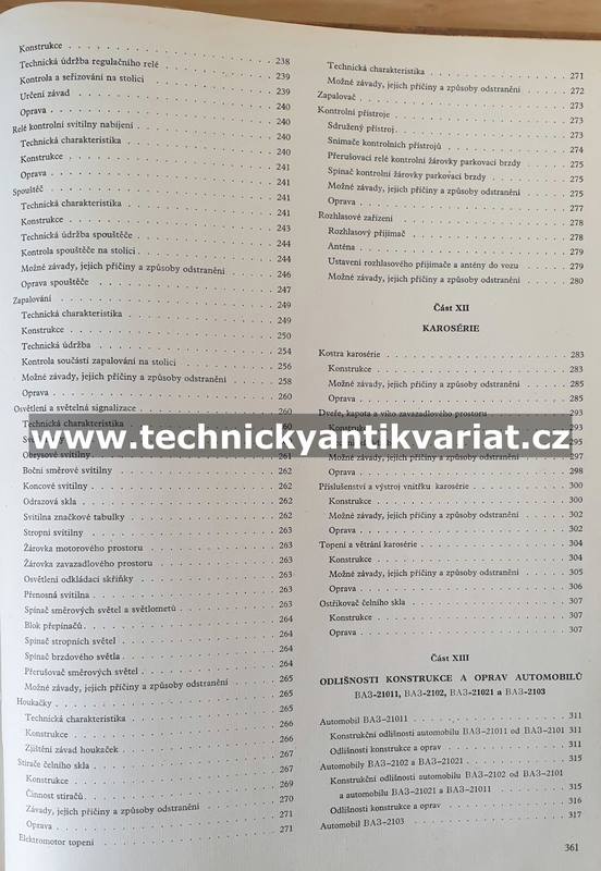VAZ 2101, 2102, 2103 - dílenská příručka