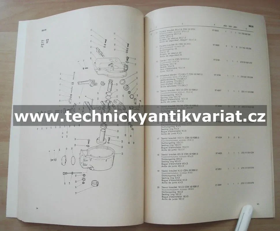Zetor 4901, 5901, 6901 - katalog náhradních dílů (1978)