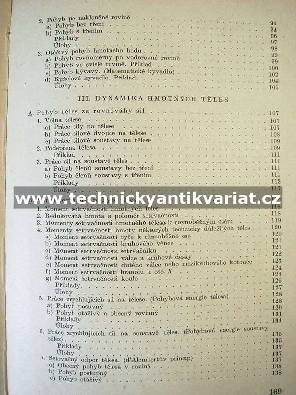 Technická mechanika II. Dynamika tuhých těles - Josef Ječmínek (1957)