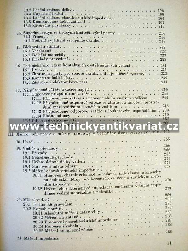 Technika decimetrový vln - G. Megla (1958)