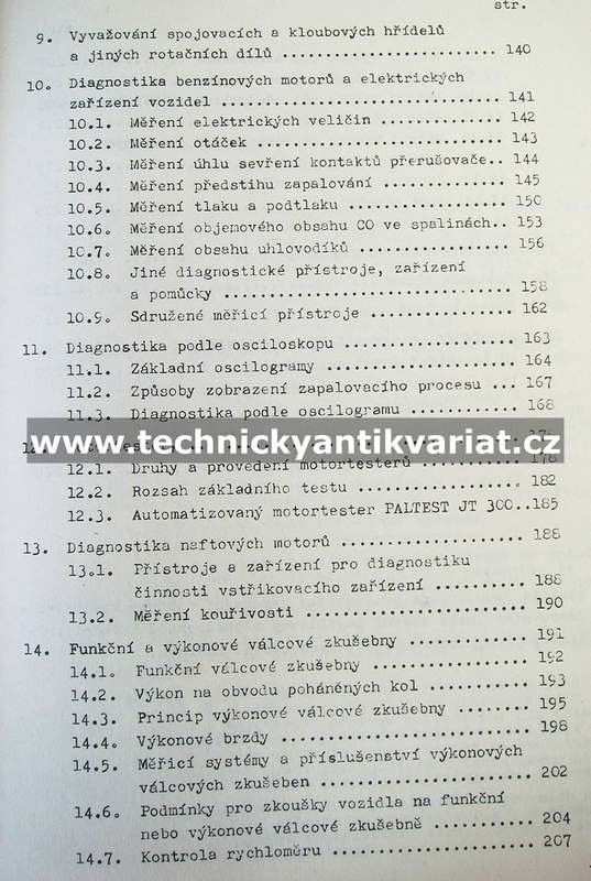 Diagnostika v autoopravárenství - Kleinhampl (1978)
