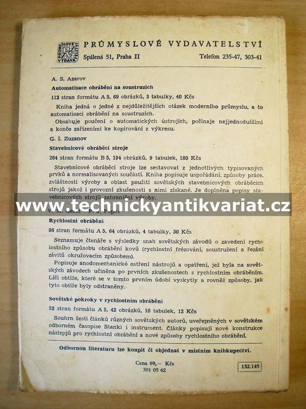 Velmi výkonné obrábění hřídelů ve strojírenství - A.S.Azarov (1952)