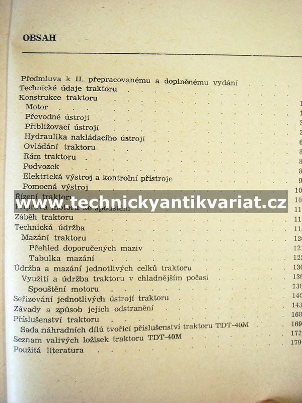 Traktor TDT40M - návod k obsluze (1964)