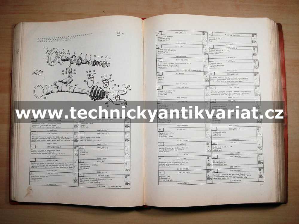Autorýpadlo D032a - katalog náhradních dílů (1970)