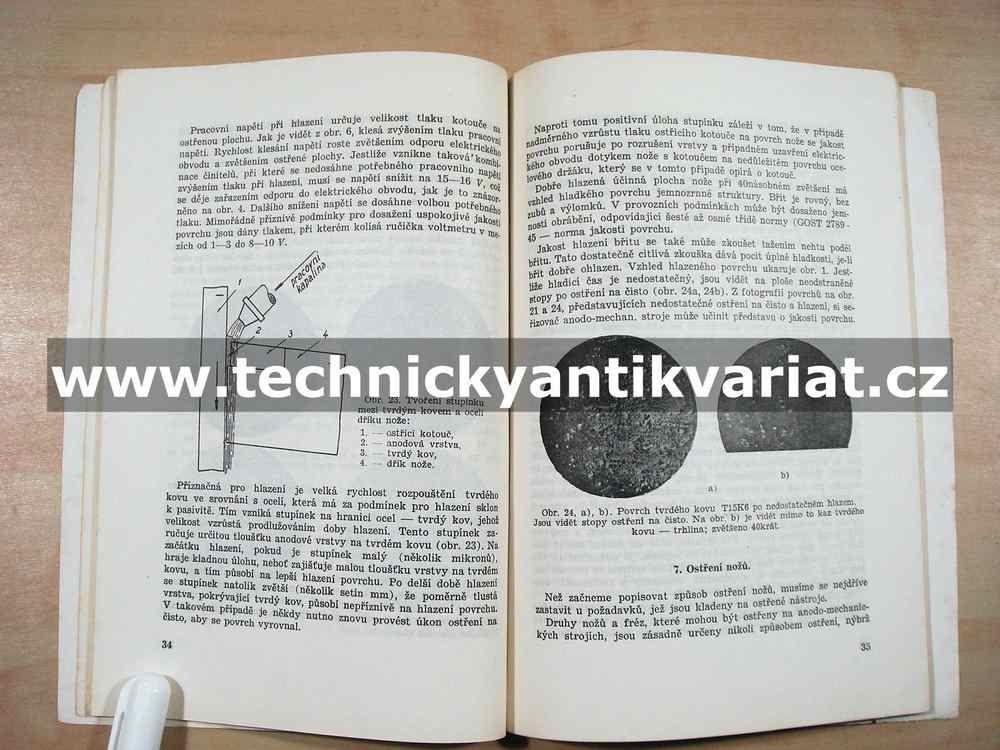 Anodo-mechanické ostření nožů a fréz - Bogorad (1951)