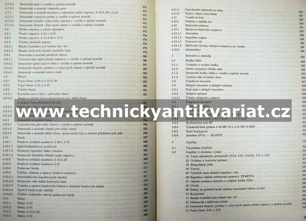 Avia A30, A15, A20, A31, A21 - údržba, obsluha a opravy - Trpkoš (1989)