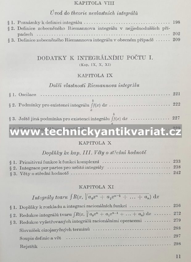 Integrální počet I.- Vojtěch Jarník (1956)