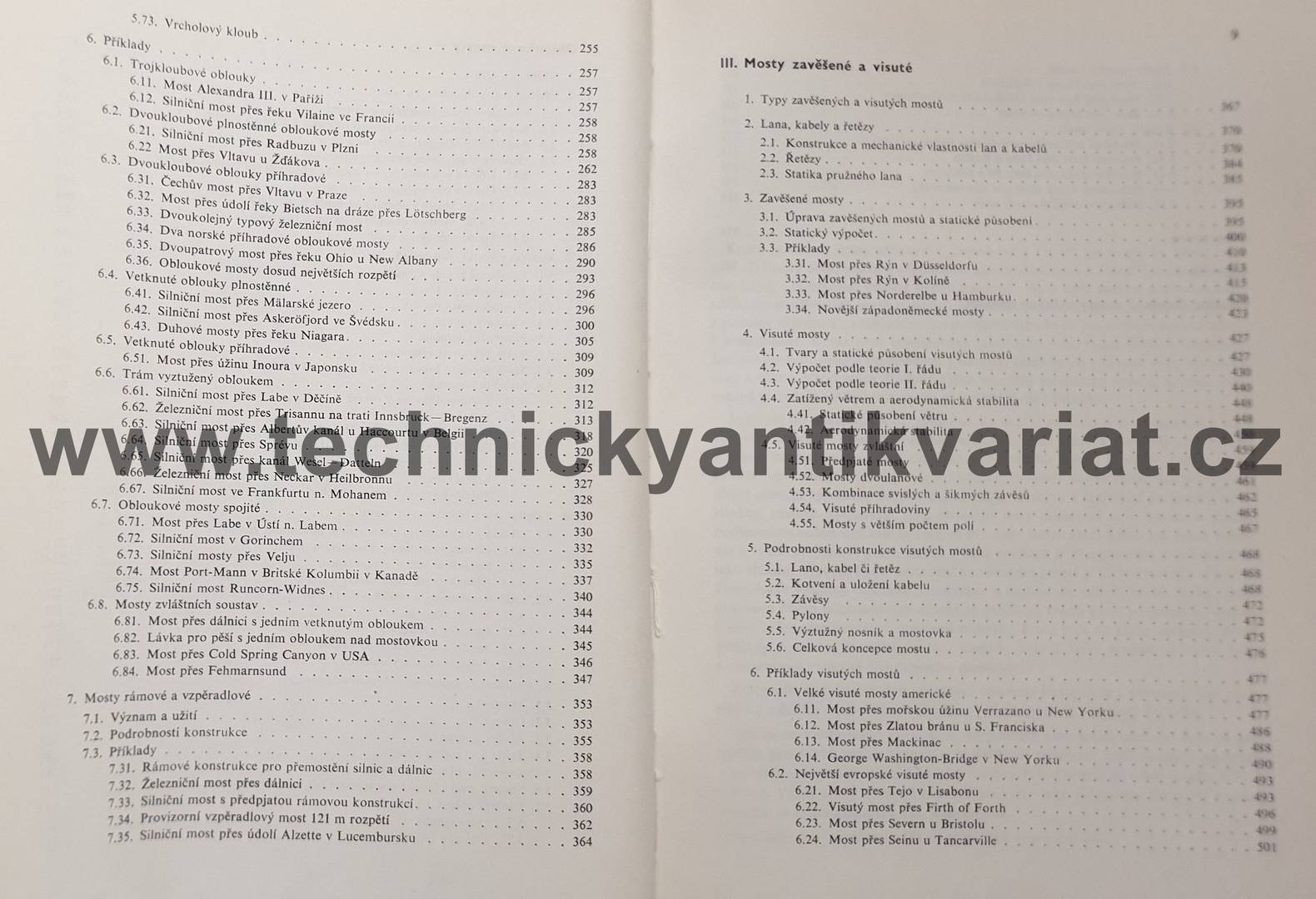Ocelové mosty přihrádkové, obloukové a visuté - Faltus (1971)