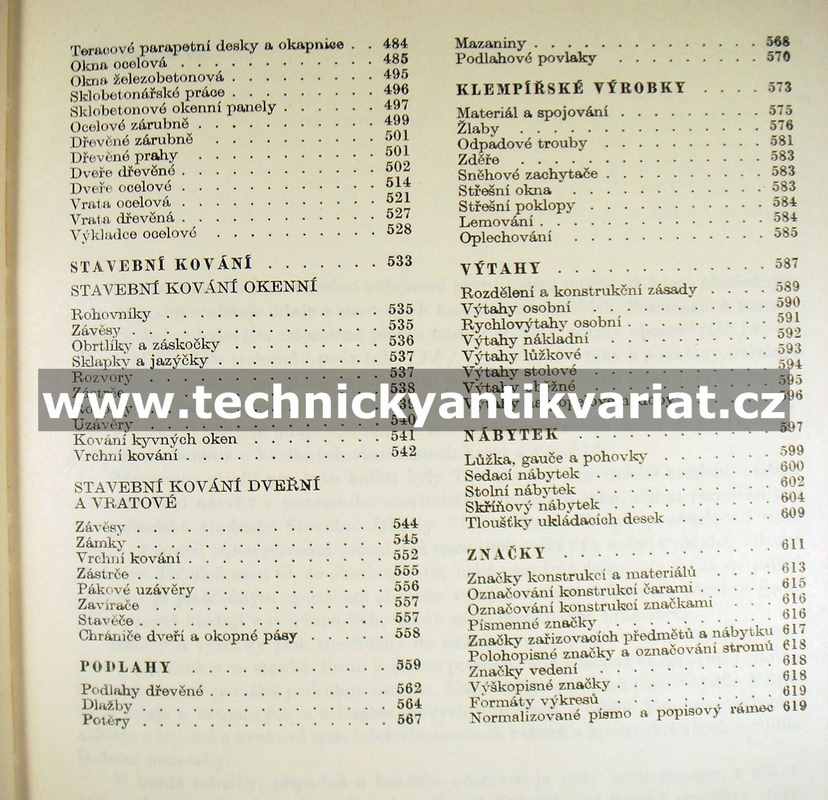 Stavební tabulky - M.Rochla (1970)