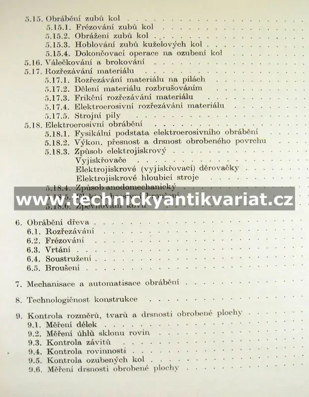 Nauka o obrábění - Zdeněk Přikryl (1959)