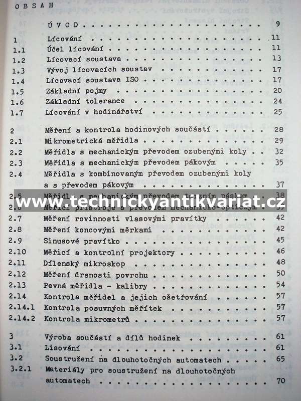 Technologie hodinářství I.II - Vojík, Hájek, Filipenský, Kintšnerová (1987)