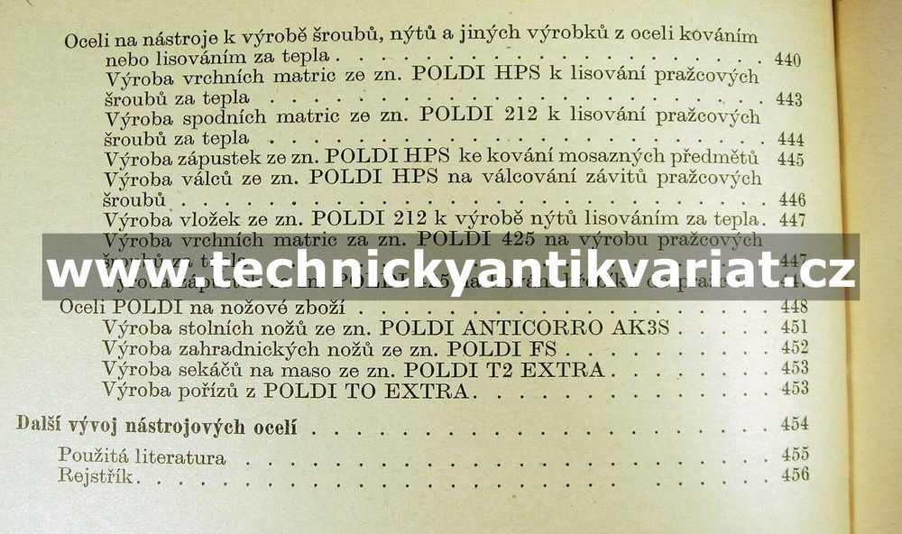 Nástrojové oceli - Viktor Walla (1952)
