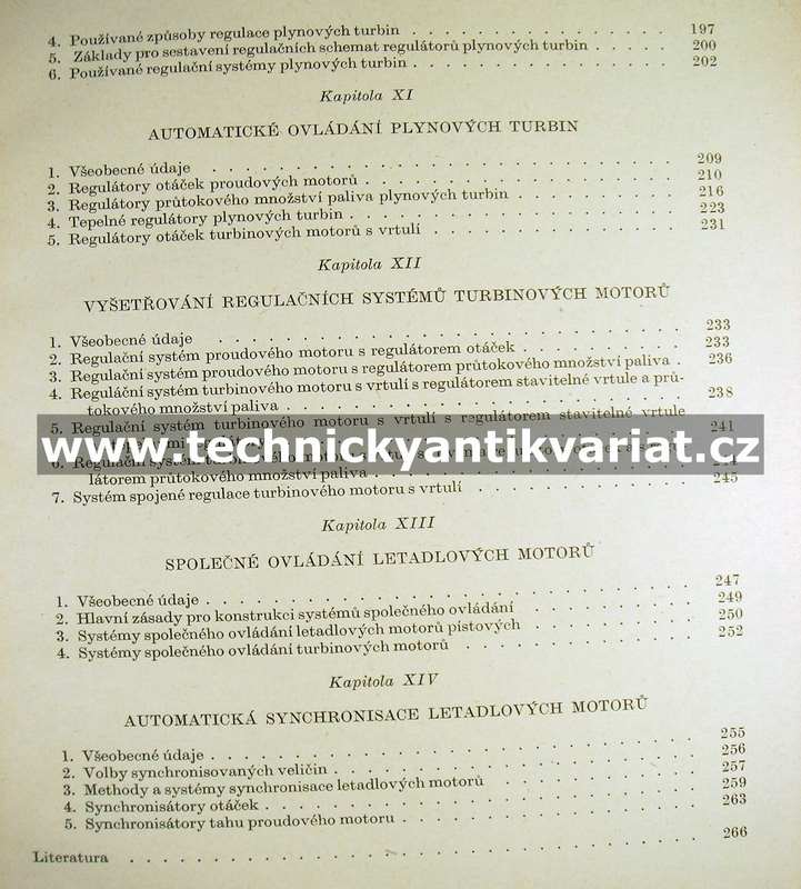 Automatické řízení letadlových motorů - V.A. Bodner (1954)