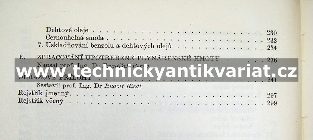 Plynárenství III. Perna, Riedl (1957)