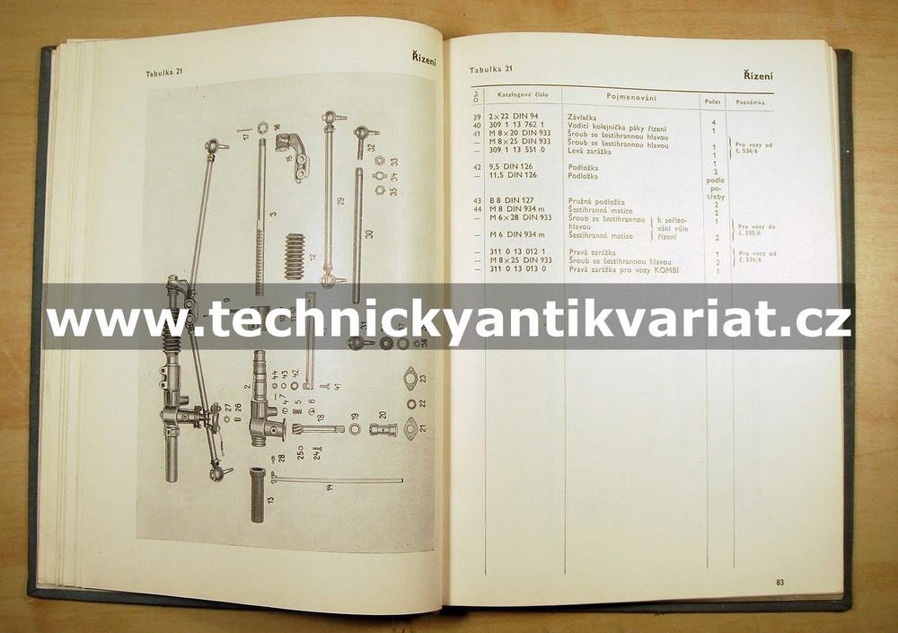 Wartburg - Katalog náhradních součástí (1957)
