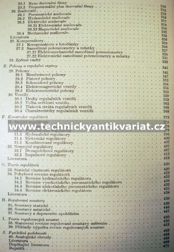 Prvky regulačních obvodů - Balda, Strejc, Krampera (1958)