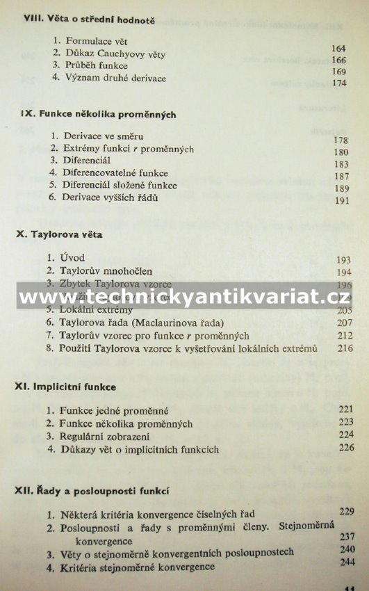 Diferenciální počet - Rudolf Výborný (1966)