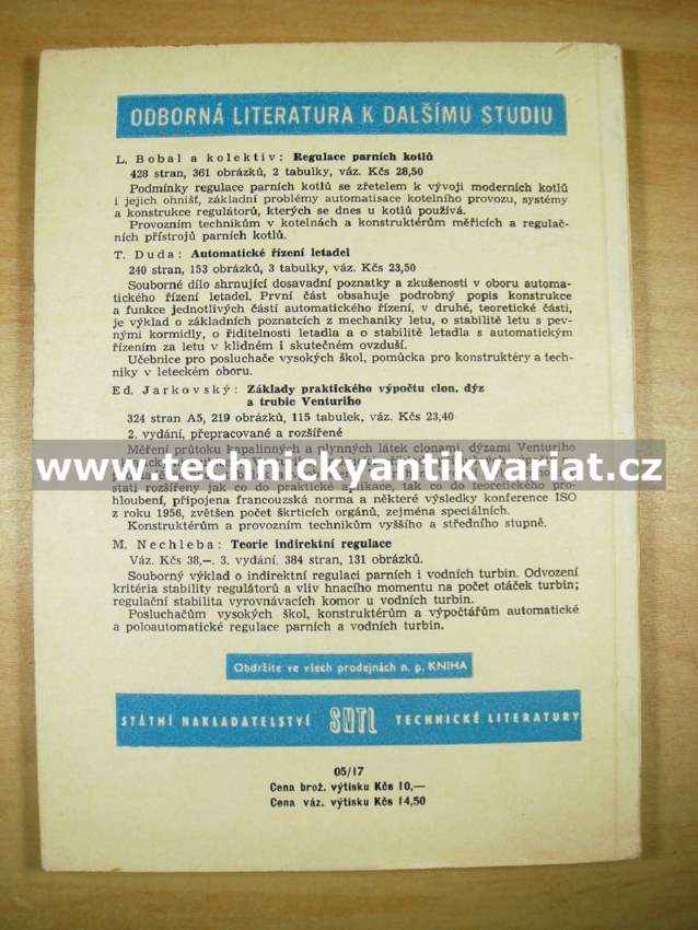 Olejové tryskové regulátory - Felix Vítek (1959)