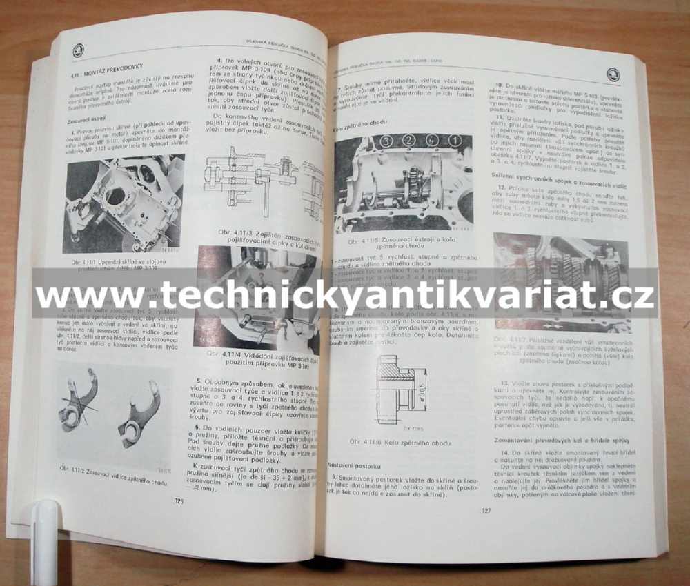 Škoda 105 120 130 Garde Rapid - dílenská příručka (1987)