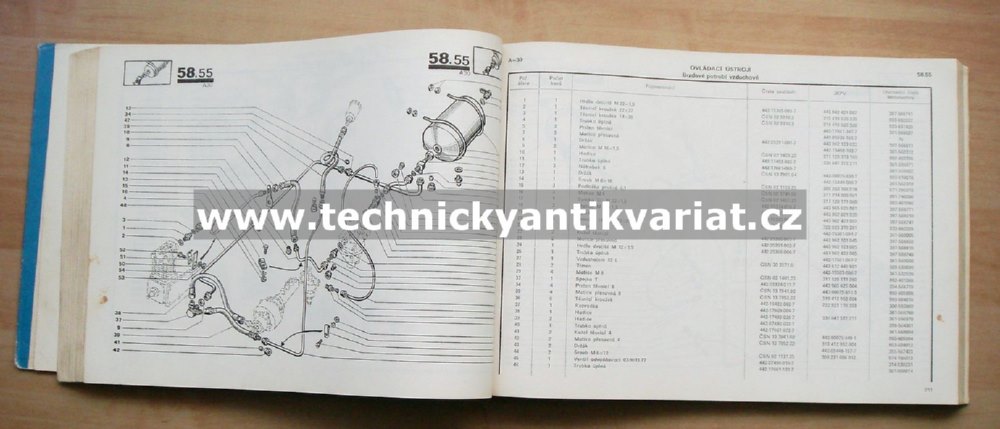 Avia A30 valník - katalog náhradních dílů (1982)