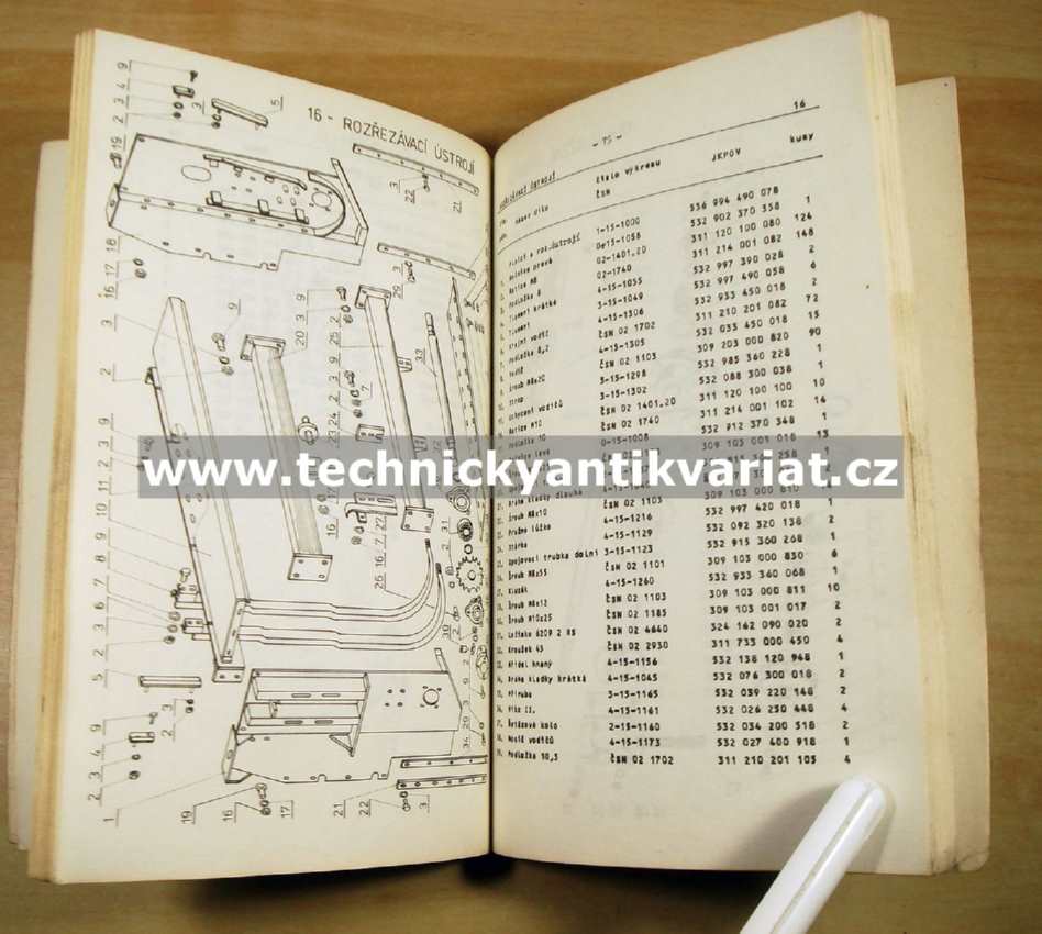 Sběrací krmný návěs MV3 032 - návod k obsluze, seznam náhradních dílů (1987)