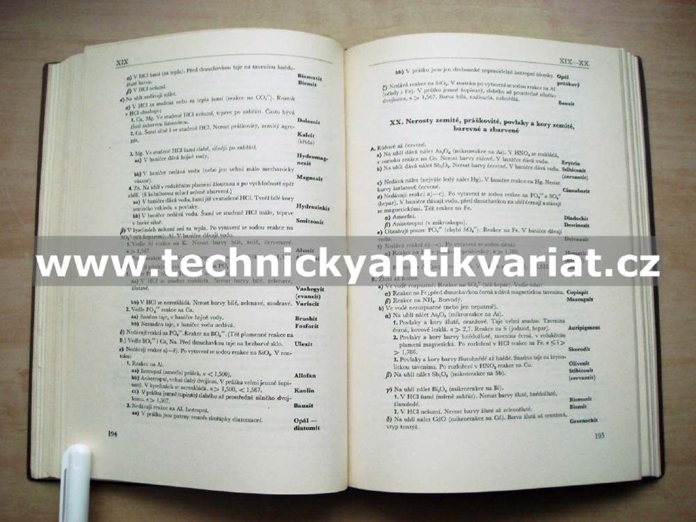 Příručka pro určování nerostů - Rosický, Kokta (1961)
