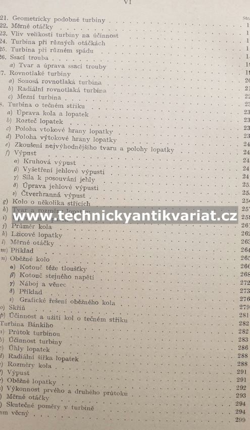 Vodní motory II. text+tabulky (1924)