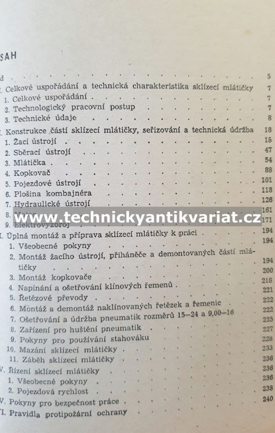 Samohybná sklízecí mlátička SK3, SK4 - popis, návod k obsluze (1964)
