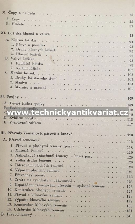 Strojnictví IV. Strojní součásti (1958)