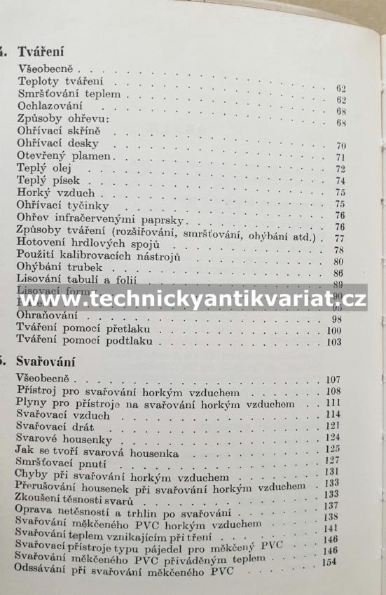 Zpracování a svařování plastických hmot - Schrader (1956)