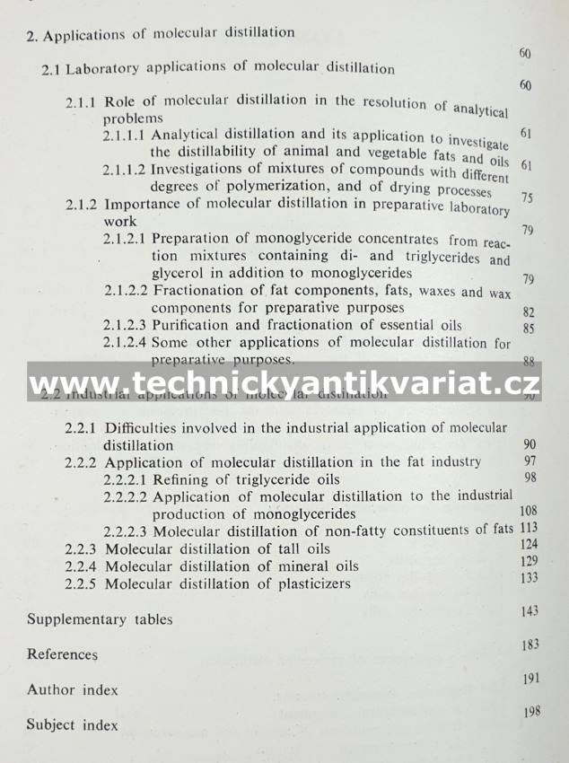 The Application of Molecular Distillation - Hollo Kurucz Borodi (1971)