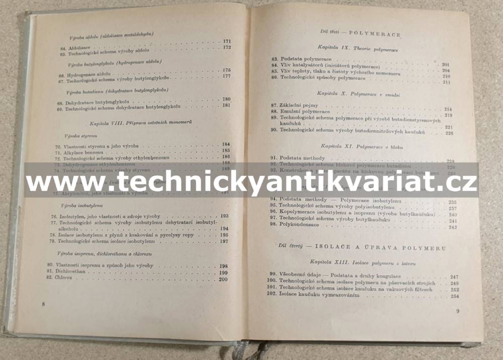 Obecná technologie syntetického kaučuku - A.P.Krjučkov (1955)