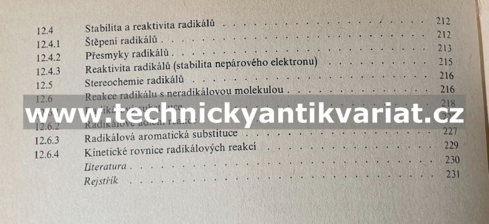 Reakční mechanismy v organické chemii - Panchartek, Štěrba, Večeřa (1981)