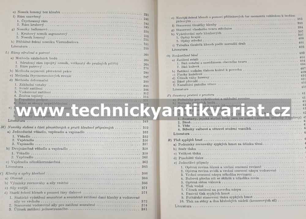 Statika stavebních konstrukcí - Bažant, Klokner (1953)