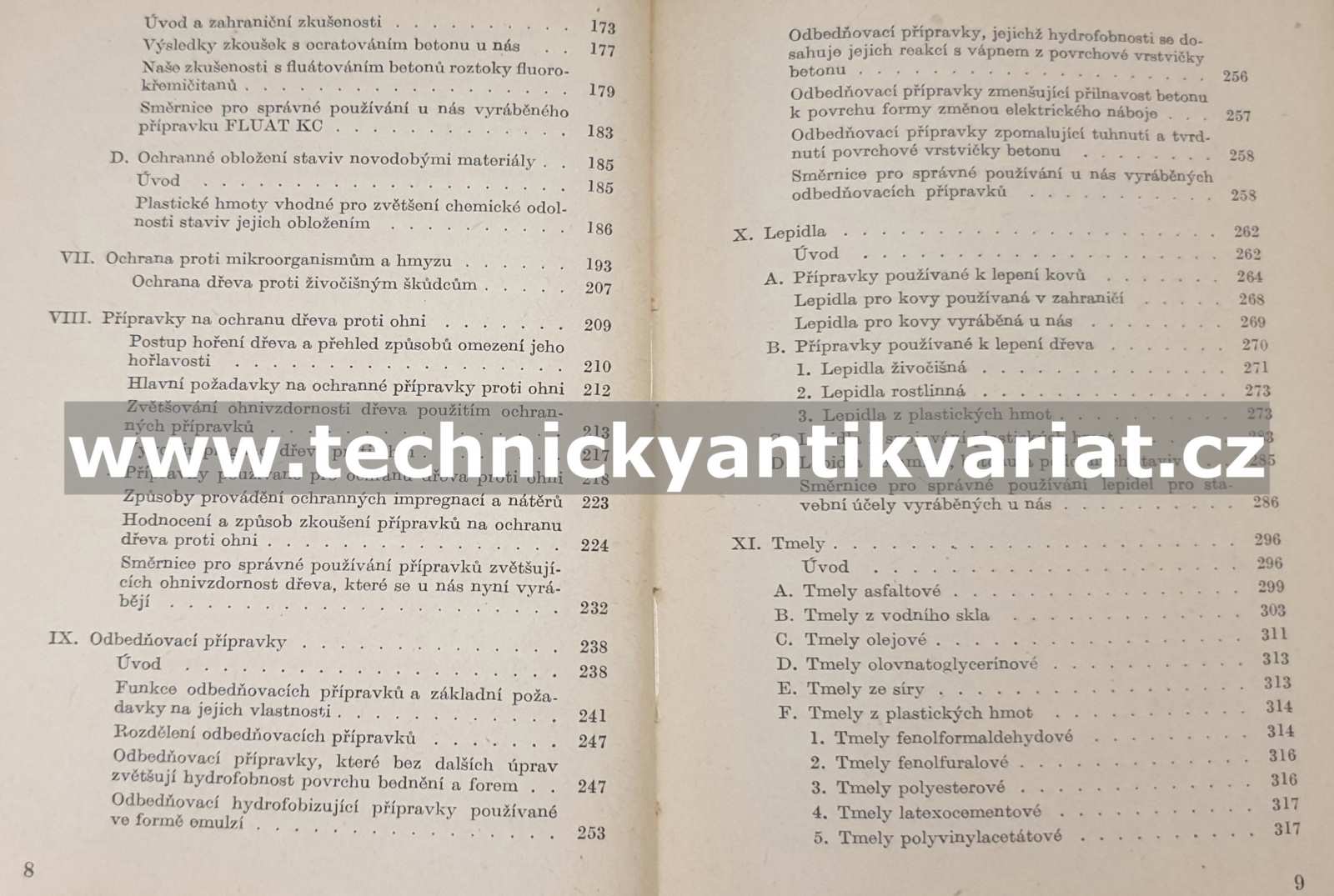Chemické přípravky ve stavebnictví - Vavřín. Krčma (1962)