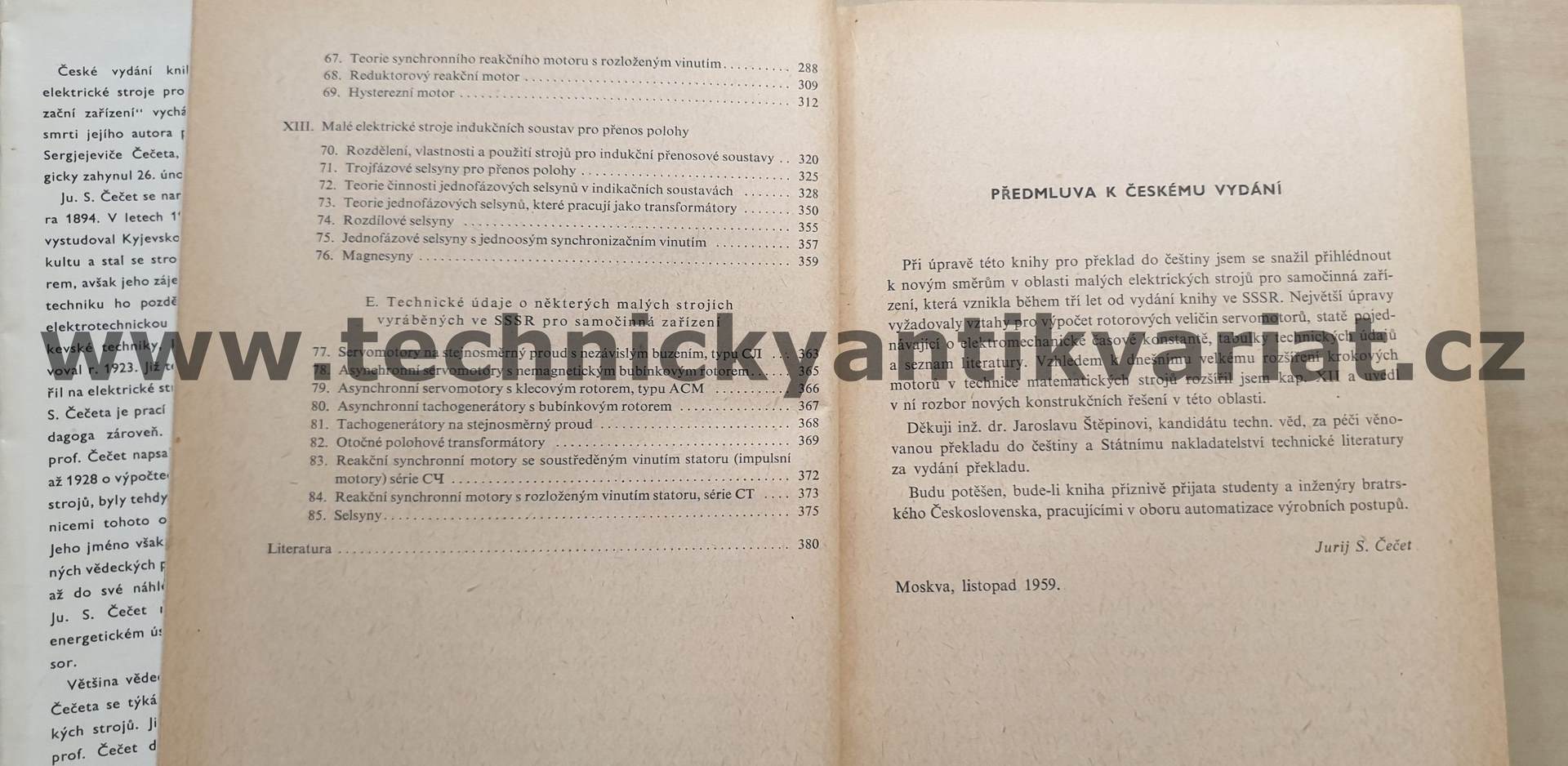 Malé elektrické stroje pro automatizační zařízení - Čečet (1961)