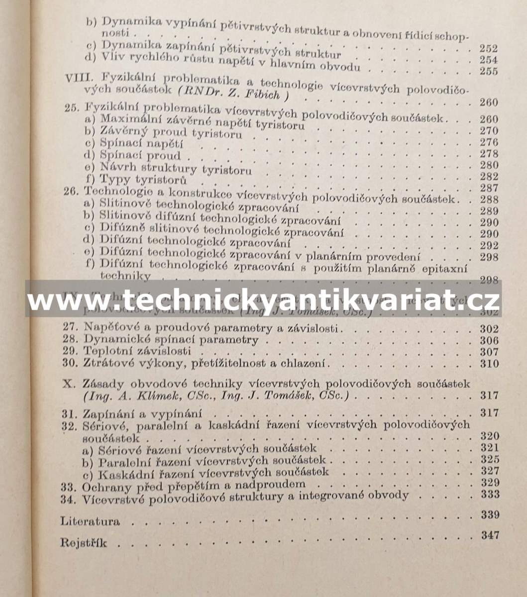 Polovodičové spínací součástky - Klímek, Tomášek, Fibich (1970)