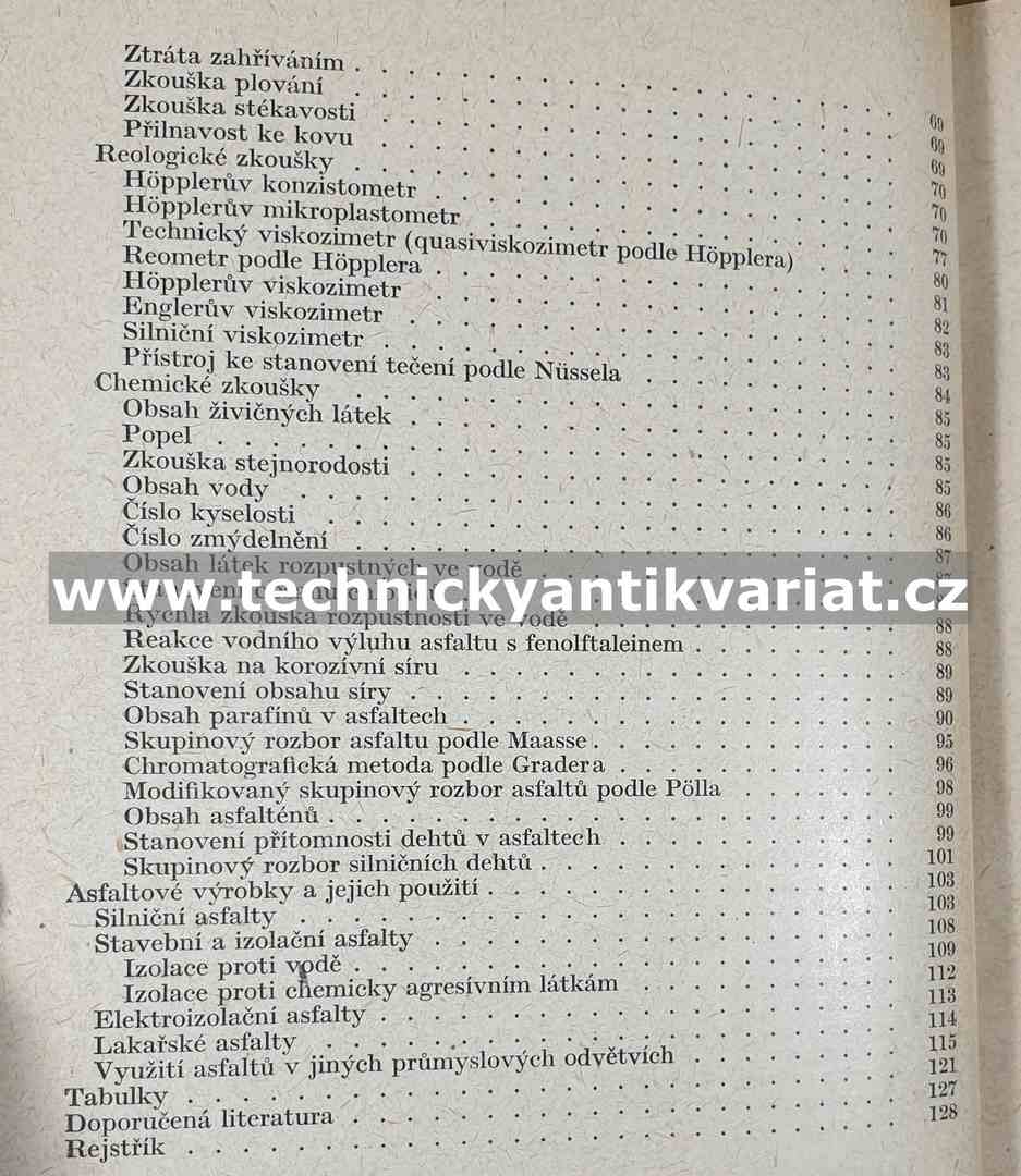 Asfalty jejich výroba a použití - Václav Beneš (1961)